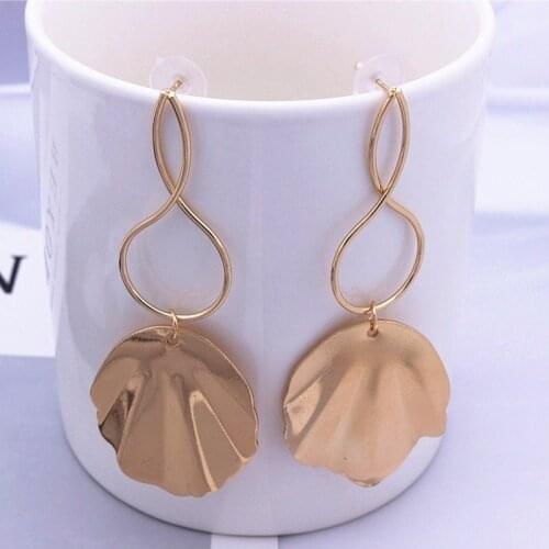 Leaf Earrings for Women Bijoux Boho Fashion Gold Color Simple Statement Earrings Plant Pendant Drop Earrings Party Fashion Jewel
