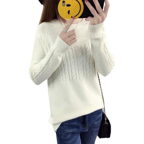 New Autumn And Winter womens Sweater 2021 Round Neck Solid Color Casual Quick Sell Women Sweaters And Pullovers Vestidos LXJ517