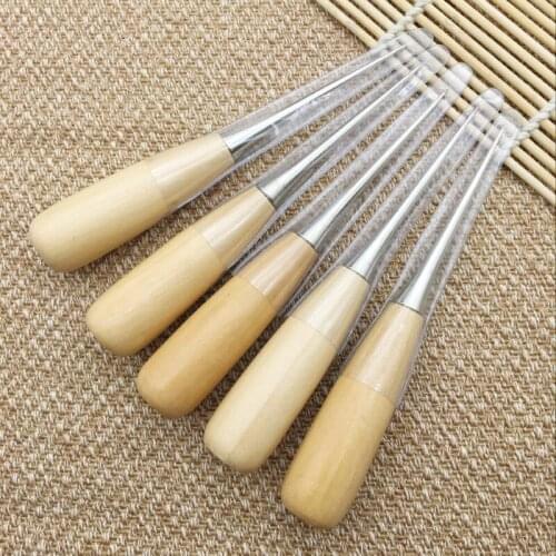 2pcs/set Patchwork DIY Manual Leather Tools Wooden Handle Sewing Awl Stitcher Leather Craft Canvas Tent Sewing Needle Kit Tool