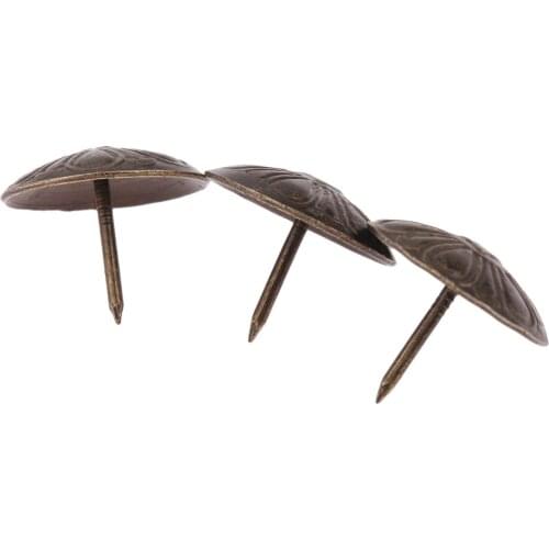 20pcs Antique Bronze Upholstery Nails Tack Stud Pushpin Decor Furniture Hardware Sofa Jewelry Box Door 19*15mm