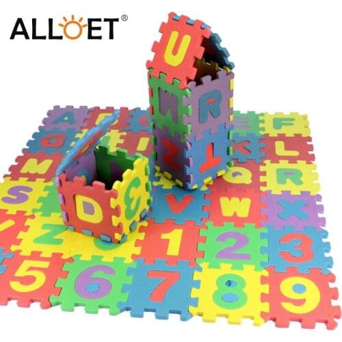 36pcs Number Alphabet Letter 3D Puzzle Soft Floor Mat Baby Crawling Foam Carpet Mat Kids Play Intellectual Educational Toys
