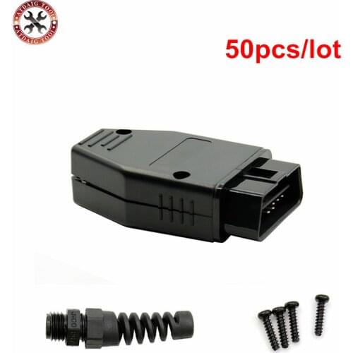 50 pcs/lot Car Diagnostic Tool OBD Plug 16Pin OBD2 Connector Male OBD 2 16 Pin OBD II Adaptor OBDII J1962 Connectors