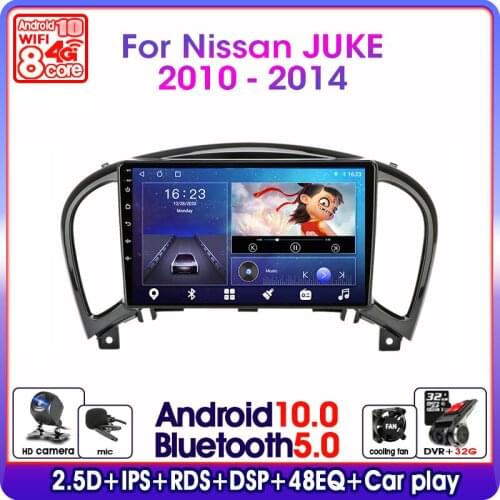 Android 10.0 2Din Car Radio For Nissan Juke YF15 2010-2014 Touch Screen GPS Navigation Multimedia Player RDS DSP 4G Net Car play