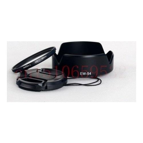 3 in 1 EW-54 E0S M M2 M3 EF-M 18-55 STM lens hood +UV filter + Lens cap cover