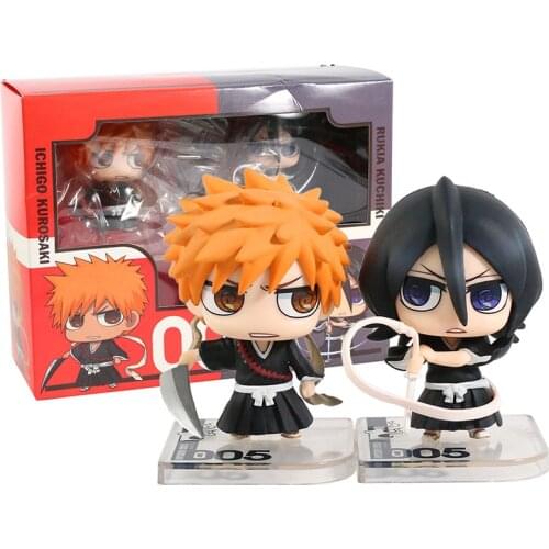 BLEACH Kurosaki ichigo Kuchiki Rukia Q Version PVC Figures Collectible Model Toys