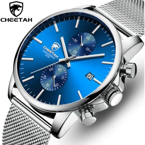 2020 CHEETAH Luxury Brand Men Watch Business Steel Mens Watches Waterproof Quartz Sport Wrist Male Clock Relogio Masculino