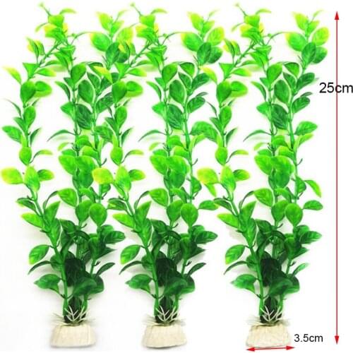 Height 25cm Aquarium Decoration Fish Tank Aquarium Plastic Plant Artificial Simulation Water Plants for Fish Tank Decor