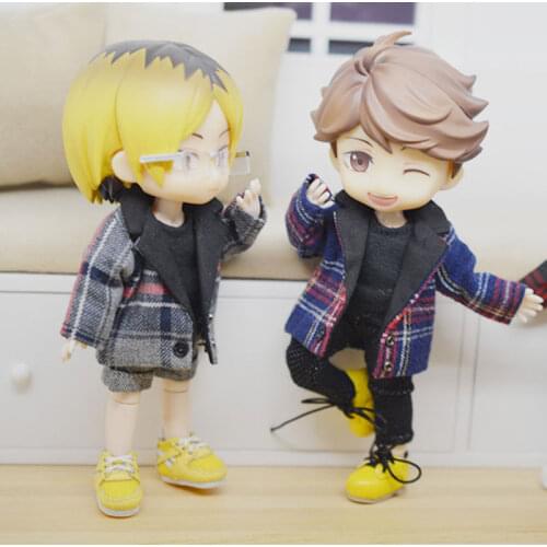 Molly ob11baby clothes gsc with checked coat doll clothes multiple colors doll accessories birthday gift for doll