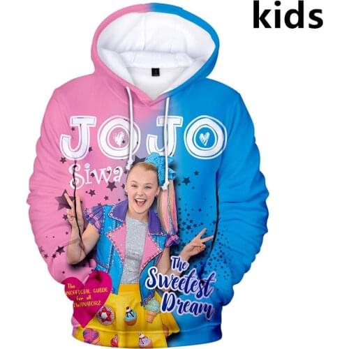 3 To 14 Years Kids Hoodies JOJO Siwa 3D Printed Hoodie Sweatshirt Boys Girls Spring Autumn Jacket Coat Children Clothes