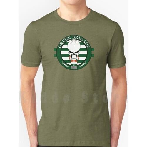 Green Brigade T Shirt Print For Men Cotton New Cool Tee Football Club 1888 Clover Green White Ultra Soccer Crest Emblem Logo