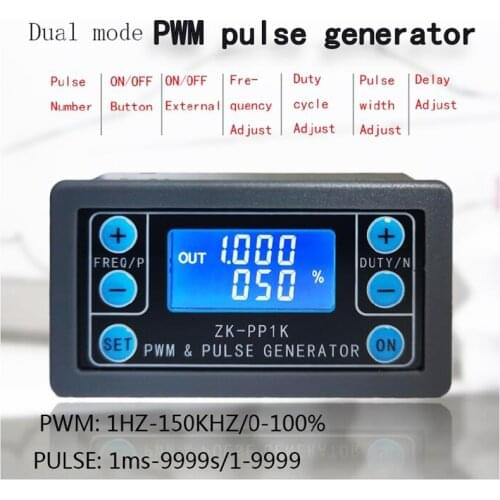PWM Pulse Generator Frequency Duty Cycle Adjustable Module Square Wave Signal Generator ZK-PP1K New Original