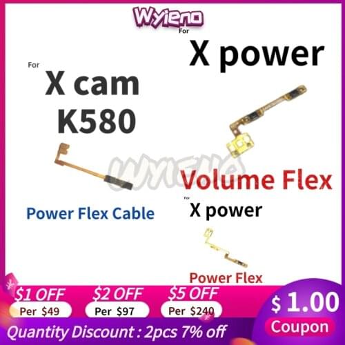 Wyieno K220DS Switch on/off Ribbon For LG X Power K220 / X Cam K580 Power Volume Button Flex Cable Replacement Parts + Tracking