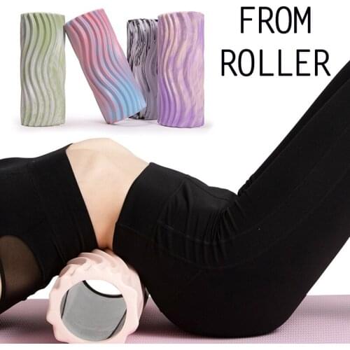 Water ripple multicolor foam roller yoga accessories Muscle relaxer massage roller for fitness training yoga roller cushion kit