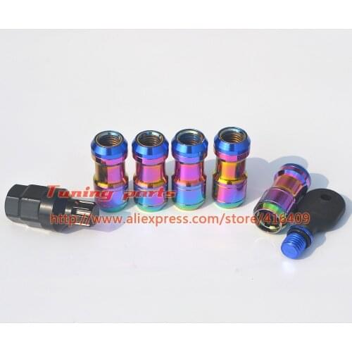 Neo Chrome Formula Nut Set Car Lug Nuts P1.25 Wheel Lug Nuts (20pcs with adapter ) P1.5 Wheel Locking Nut