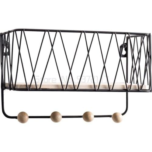 Nordic modern household entrance porch wall multifunctional key rack creative shelf