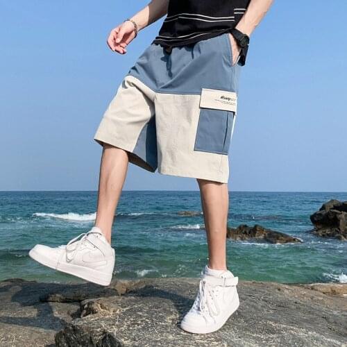 New Summer Working Shorts MenS Casual Wear 5-Point Pants MenS Trend Pants Boys And Teenagers Thin Big Pants Trousers