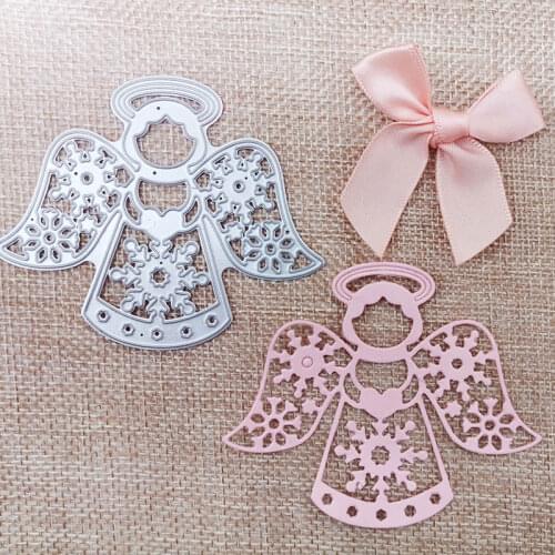 New Metal Cutting Dies Hollow Angel for 2020 Scrapbook Paper Decoration Template Embossing DIY Paper New Card Craft 80*80mm