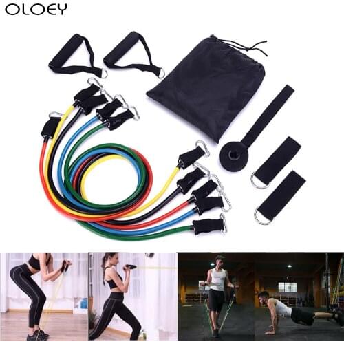New Resistance Bands Set Expander Yoga Exercise Fitness Rubber Tubes Band Stretch Training Home Gyms Workout Elastic Pull Rope
