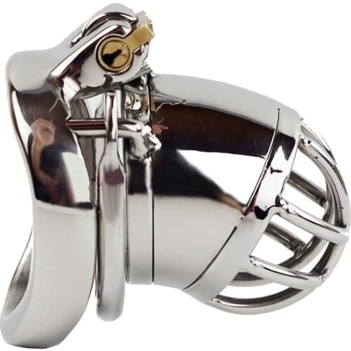Stainless Steel Cock Cage WINDOW OF OPPORTUNITY MALE CHASTITY DEVICE 1.97 INCHES LONG