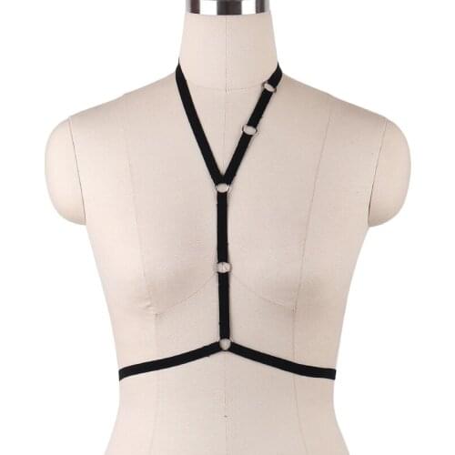 Gothic G string Body Harness Belt Women Fetish Wear Bondage Harness Sexy Lingerie Nightclub Wear Body Cage Bralette Corset