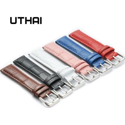UTHAI Z08 plus Watch Band Genuine Leather Straps 10-24mm 16/18/20/22/24mm Watch Accessories High Quality Brown Colors Watchbands