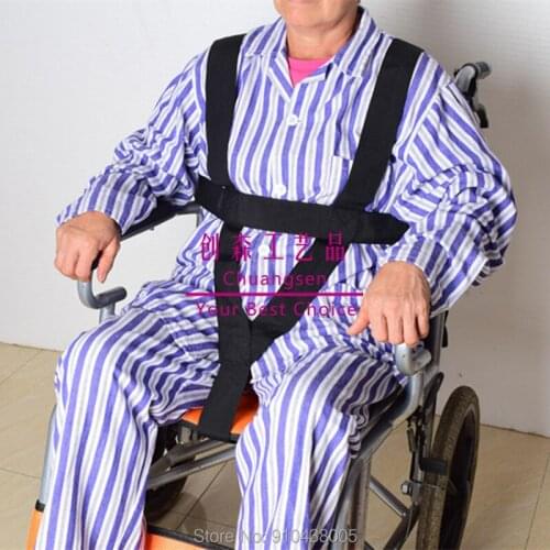 Back Support Black Breathable Adjustable Wheelchair Seat Belt Cushion Safety Harness Straps For Elderly Therapy,Health Care