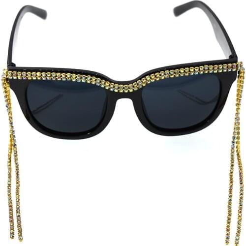 Fashion Designer Oversize Cat Eye Sunglasses Women Brand Designer Luxury Crystals Vintage Sunglasses Fashion Shade oculos