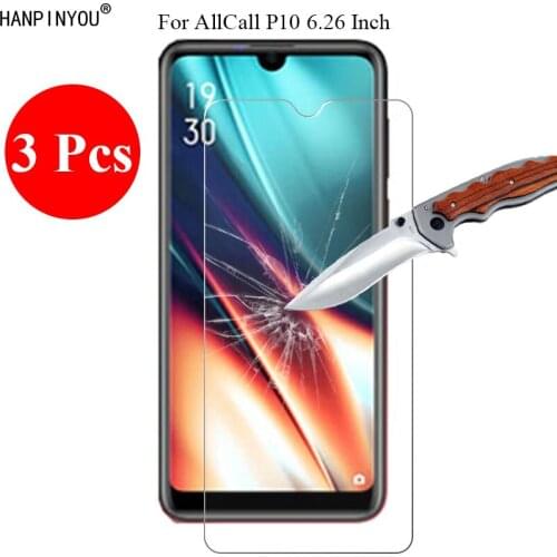 3 Pcs/Lot 9H 2.5D Tempered Screen Glass Protector For AllCall P10 6.26" Protective Film + Clean Tools