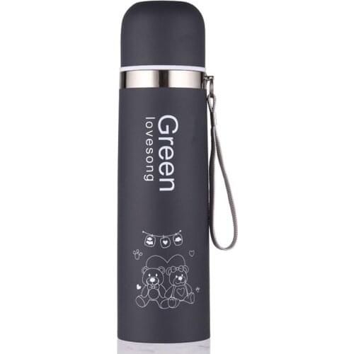 Women 500ml Stainless Steel Vacuum Flask Insulated Coffee Cup Office Tea Cup Thermal Thermocup Thermos Bottle For Hot Water Gift