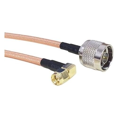 1PC N Male Plug Switch SMA Right Angle Male RF coax cable RG142 50CM 20"/100CM Adapter Low Loss for WIFI Wireless Router