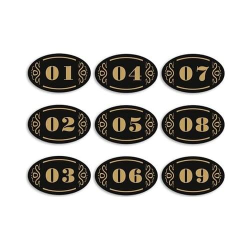 10pcs/set Number plate table number restaurant paste number posted closet Internet cafe location stickers acrylic door custom