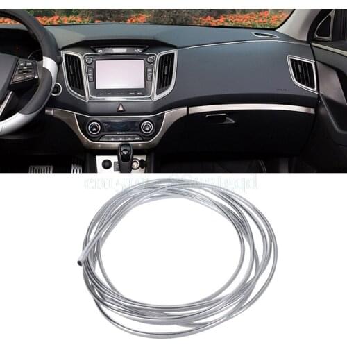 3mx6mm Chrome Trim Strip Bumper Air Vent Grille Switch Rim Moulding "U" Style
