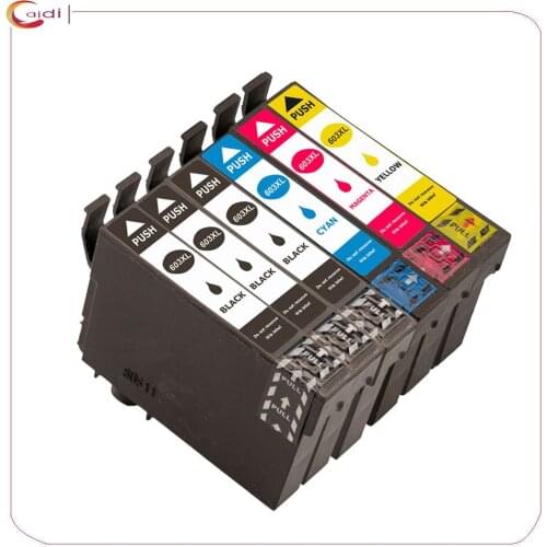6 packs T603 603XL - Ink Cartridge Compatible For Epson Expression Home XP-3100 XP-4100 XP-2100 XP-2105 XP-3105 XP-4105 Printer