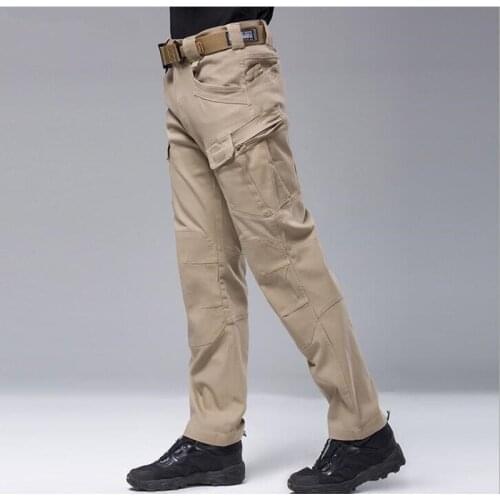 Combat Military Tactical Pants Men Large Multi Pocket Army Cargo Pants Casual Cotton Security Bodyguard Trouser