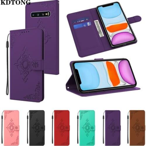 Flip Phone Case for Samsung Galaxy A21S A01 S9 S8 Plus S7 S7EDGE Capa Embossed Leather Card Slot Wallet Protection Cover Funda