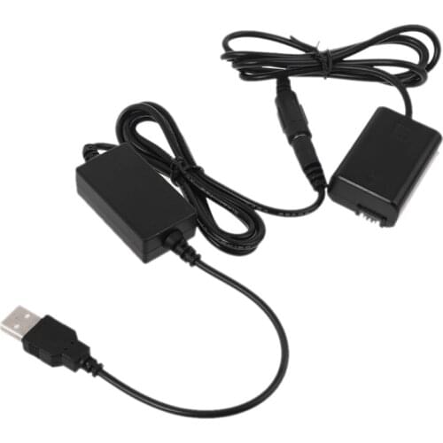 K5DB 2A USB to NP-FW50 Dummy Battery Power Adapter for -Sony A7 A7R A7S A7II A7RII