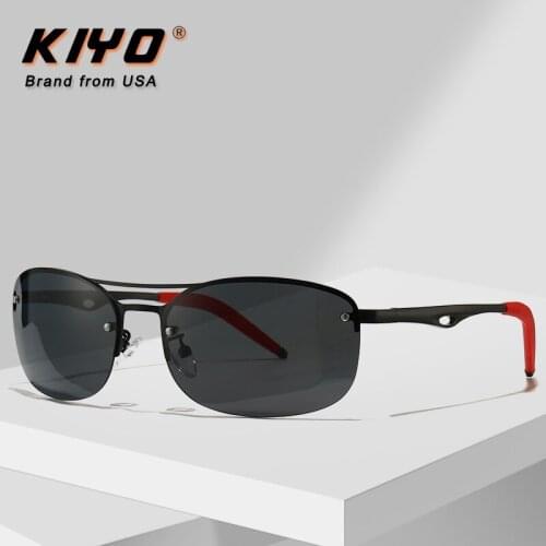 KIYO Brand 2020 New Men Oval Polarized Day and Night Sunglasses Metal Fashion Sun Glasses UV400 Driving Eyewear 2925