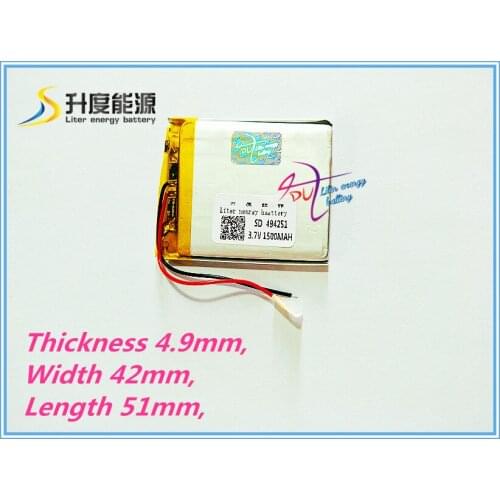 Best battery brand 3.7V 1500mah polymer battery 494251 MP3 / 4 new stock lithium core navigation