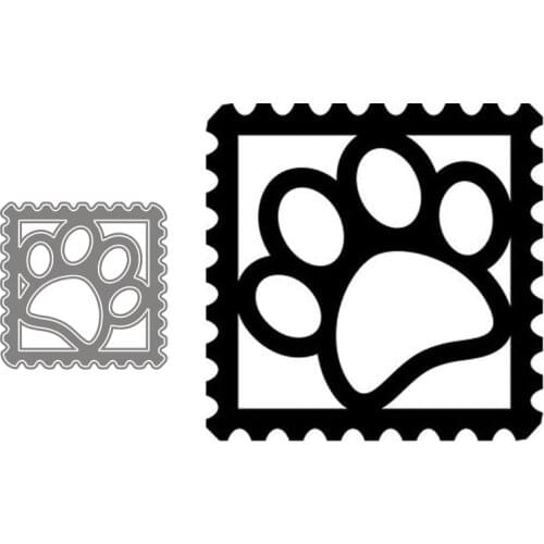 Metal Cutting Dies Rectangle Plum Palm Print Stencils Die Cut for DIY Scrapbooking Album Paper Card Embossing