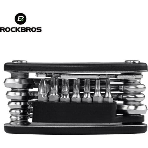 ROCKBROS 16 In 1 Bicycle Multifunction Repair Tool Kits MTB Road Bike Hex Spoke Wrench Screwdriver Tools Cycling Accessories