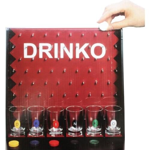 Besegad Funny Top Fun Board Games Shot Glass Bar Party Drinking Game Set Bar Game Wine Games Novelty Gifts Coin Dropping