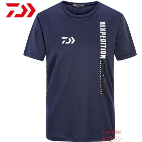 New 2021 Daiwa Fishing Short-sleeved Mens Summer Fashion Plus Size Outdoor Sports Dry and Comfortable Breathable T-shirt M-4XL