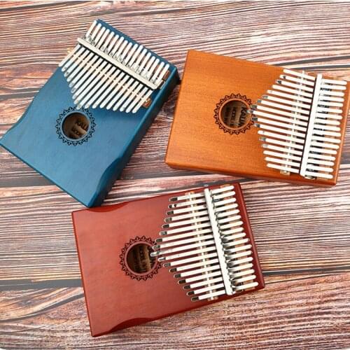 Armrest Carlimba,Single Board Teclado Thumb Piano Musical Instruments 17 Tone Portable African Wood Mbira with Tuning Hammer