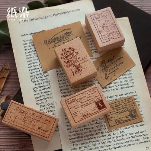 XINAHER Vintage rabbit ticket Gypsophila stamp DIY wooden rubber stamps for scrapbooking stationery scrapbooking standard stamp
