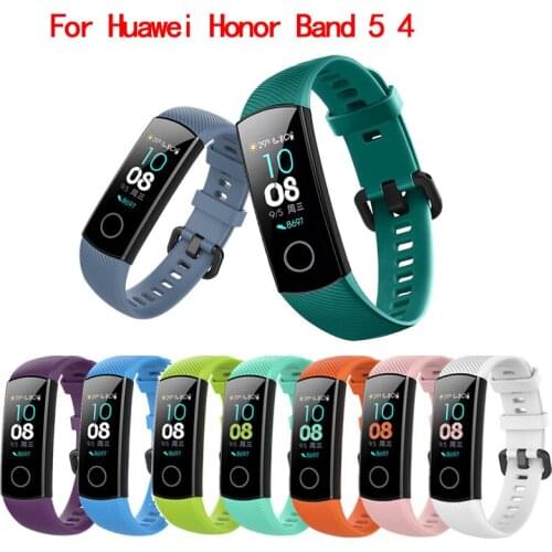 Sport Silicone strap For Honor Band 4 5 band Replacement Bracelet Strap For Huawei Honor Band 5 4 Smart Watch band accessories