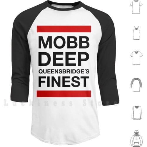 Queensbridge′s Finest Hoodies Long Sleeve Mobb Deep Queensbridge New York Nyc Rap Hip Hop 90s