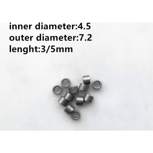 10pcs/lot Powder Metallurgy Shaft Sleeve Inner Diameter 4.5mm Outer Diameter 7.2mm Precision Oil Bearing Iron Sleeve