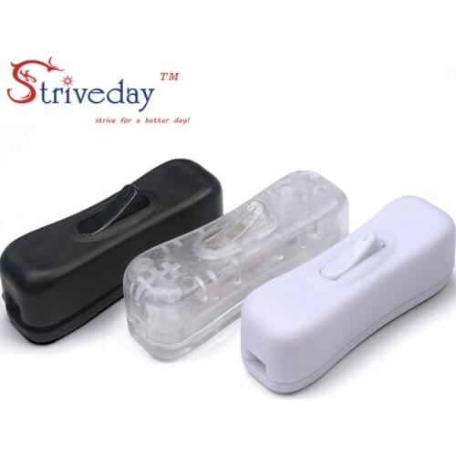 100pcs/lot 304 Switch Halfway Rocker Push Button Rocker Switch High Quality Table Lamp Online Switch Black White transparent