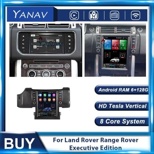 128G Android 10 Head Unit GPS Navigation Car Radio For Land Rover Range Rover Executive Edition Multimedia Player Tape Recorder