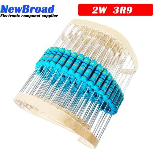 20pcs 3.9 ohm 2W 3.9R 3R9 Metal film resistor